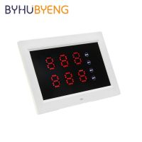 BYHUBYENG Wireless LED Display Receiver Calling Bell System Host Pager Customer Cafe Restaurant Coffee Equipamento