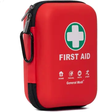 Compact First Aid Kit (228pcs) Designed for Family Emergency Care.  Waterproof EVA Case and Bag is Ideal for The Car, Home, Boat, School,  Camping