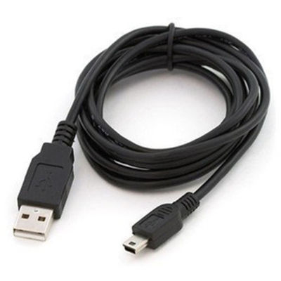 สีดำความยาว100เซนติเมตรสายเคเบิลข้อมูล USB 2.0ชายเสียบกับ5Pin มินิ USB สายชาร์จอะแดปเตอร์สายเคเบิลข้อมูล Transmisson
