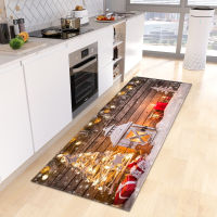 Christmas KITCHEN MAT Home Entrance พรมเช็ดเท้าห้องนั่งเล่นห้องนอนข้างเตียงตกแต่งพรม bath hallway ประตู Anti-SLIP เท้า rugs