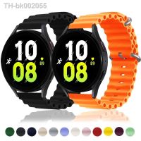 ♈♞ 20mm 22mm Silicone Ocean Band for Samsung Galaxy Watch3/4/5/5Pro/Active 2 / Huawei Watch GTR Bracelets for Amazfit bip/GTS Strap