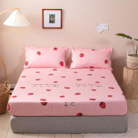 NEW 1pc Soft Printed Fitted Sheet With Elastic Band Bed Sheet Cover (No Pillowcases)Full Queen King Size Dropshipping