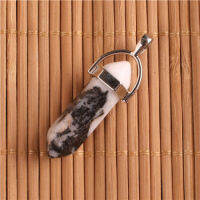 Quartz Point Pendant หินธรรมชาติคริสตัลโมรากระสุนเสาหกเหลี่ยมสร้อยคอจี้