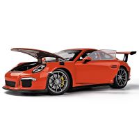 โมเดลรถสีฟ้า1:24ปอร์เช่911 GT3 RS รถโลหะผสมรถจำลองโมเดลของเล่นเด็กหล่อขึ้นรูปของขวัญของสะสม