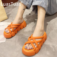 LuasTuas Women Sandals Fashion Platform High Heels Summer Shoes Woman Slippers Casual Lady Daily Home House Footwear Size 35-40