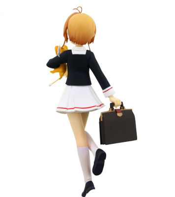 FuRyu Original: KINOMOTO SAKURA School Uniform 17ซม. PVC Action Figure อะนิเมะรูปของเล่นรูปตุ๊กตา Gift
