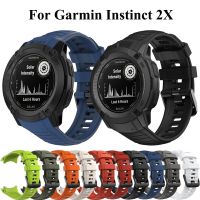 สายนาฬิกาซิลิโคนสมาร์ทวอท์ชอย่างเป็นทางการสำหรับสายรัดข้อมือกีฬา Garmin Instinct สำหรับสร้อยข้อมือสายสำรอง Garmin Instinct 2 X