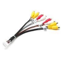 、‘】【’ 12 Pin Universal RCA Output Wire Harness Aux In Subwoofer Cable Adapter Wiring Connector  Radio Car Accessories