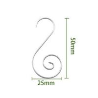 20 * เครื่องประดับ S-Hooks คริสต์มาสต้นคริสต์มาส20x 20ชิ้นตะขอตกแต่งวันหยุดตะขอตกแต่งตะขอเกี่ยวผ้าม่าน