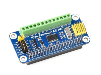 High-Precision AD HAT For Raspberry Pi ADS1263 10-Ch 32-Bit ADC