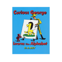 Original English Picture Book Curious George learns the alphabet Liao Caixing recommended book curious monkey Qiao Zhixue letter H. A. Rey