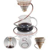 【High-end cups】 กาแฟ Dripper ยืนโลหะเกลียวกรองกรอบมือหยดเทกว่าผู้ถือผู้ผลิตเหล้ากาแฟชาเทกว่าหยดถ้วยยึด