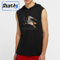 RUNAY เสื้อกล้ามมีฮู้ด Hip-Hop ทรงหลวมมีฮู้ด เสื้อกล้ามมีฮู้ด Hip Hop ทรงหลวมมีฮู้ด