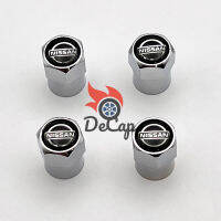 จุกลม ยางรถยนต์ พร้อมโลโก้ นิสสัน Nissan 1 ชุด (4 อัน) - Car Tire Valve Caps