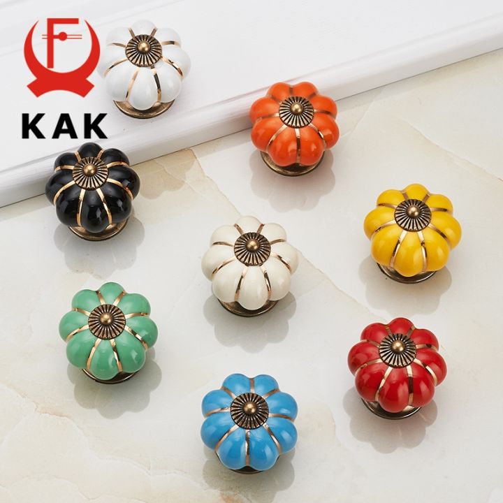 kak-pumpkin-ceramic-handles-40mm-drawer-knobs-cupboard-door-handles-single-hole-cabinet-handles-with-screws-furniture-handles