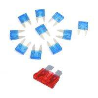 60 Pcs Motorcycle Car ATC Ato Blade Fuse Fuse Fuse Red 10A amp; Blue 15 A