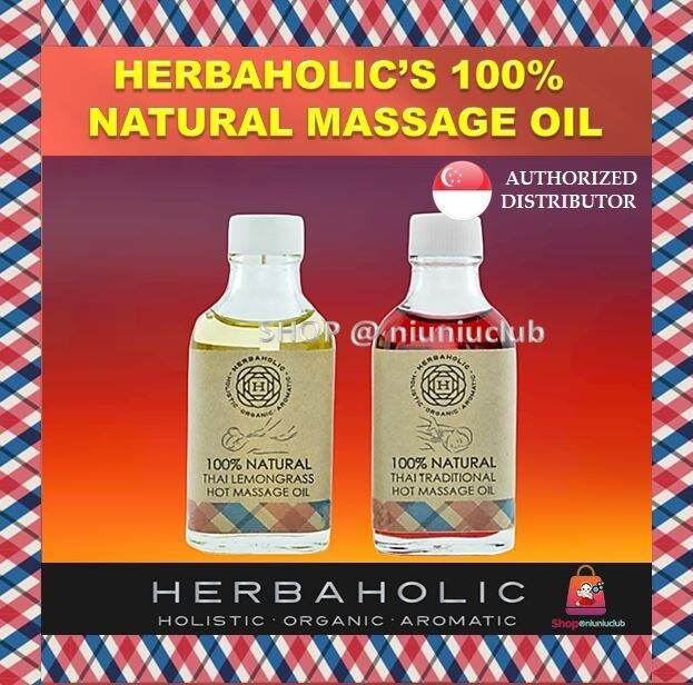 Thai Hot Oil & Lemongrass Massage Oil Herbaholic's rub, massage