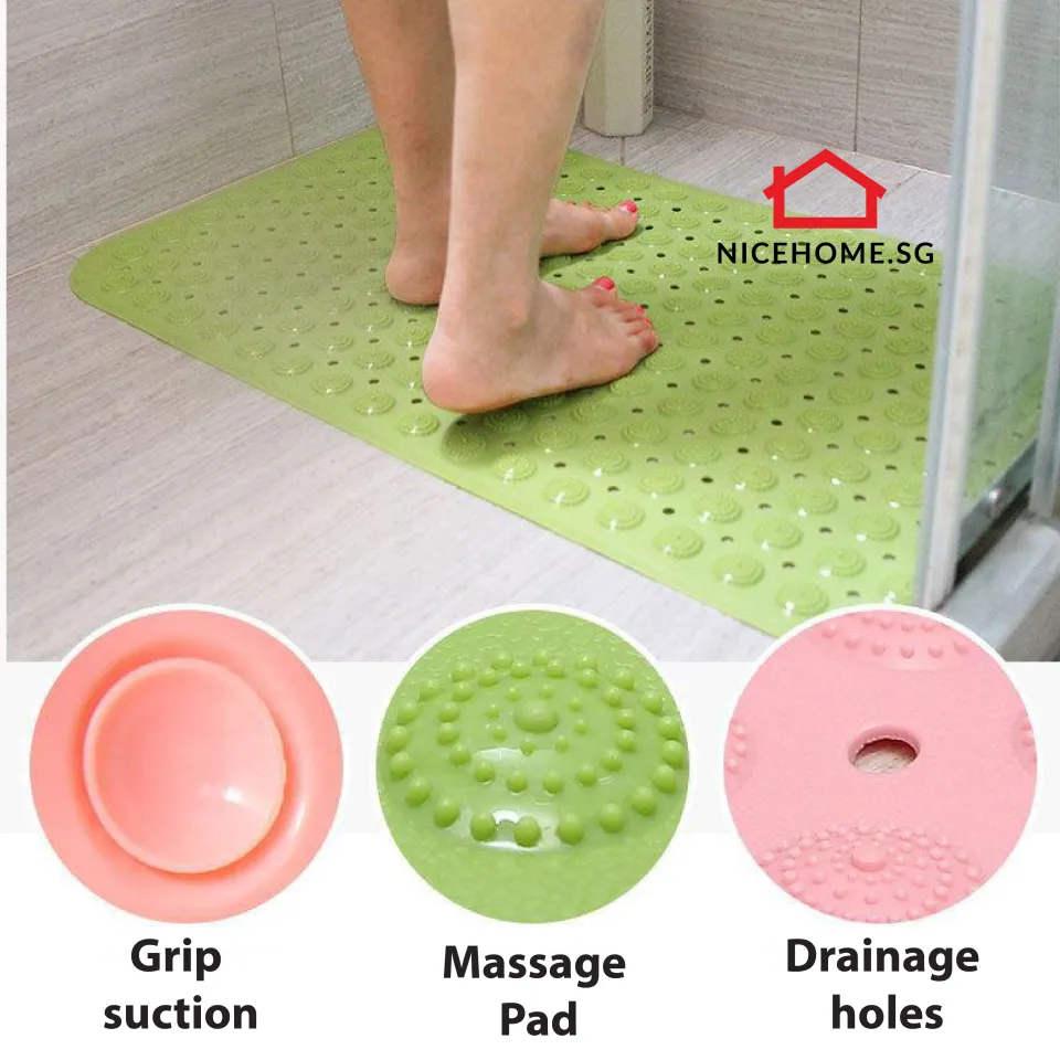 2022 Large Strong Suction Thin Bathroom Mat Anti Slip Shower PVC