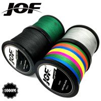 JOF ยี่ห้อเอ็นตกปลา1000M มัลติฟิลา PE Braided สายการประมงลอย4 Strands 10lb-80lb ปลาคาร์พสายเชือกตกปลาตกปลา