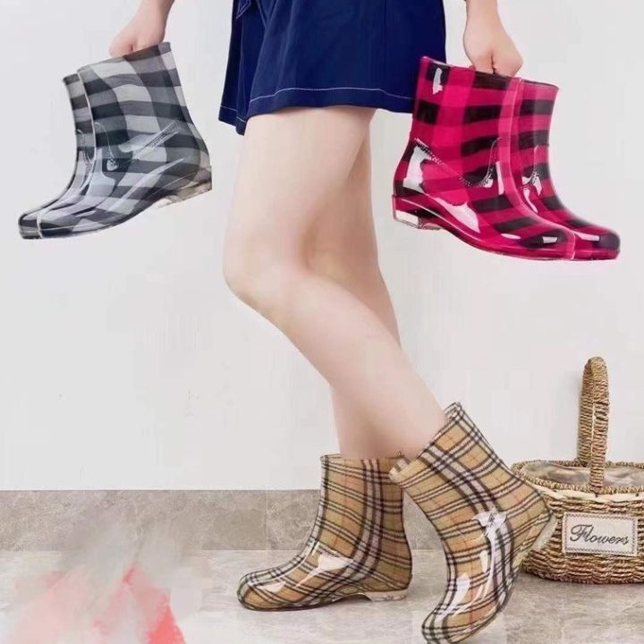 Bota Simple Plain Rain Flood Boots for woman | Lazada PH
