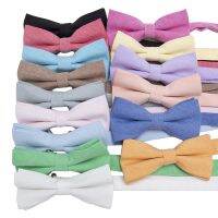 {EDDLYT}ใหม่ Bowtie แฟชั่นคลาสสิกผ้าฝ้ายที่เป็นของแข็งผ้าผูกคอปรับผู้ชายผู้หญิงของขวัญผูกโบว์สำหรับงานแต่งงานอังกฤษสไตล์ผูกอุปกรณ์เสริม