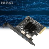 Superage การ์ดต่อขยาย Pcie เป็น Usb3.1 10 Gbps ความเร็วสูง 2 พอร์ต