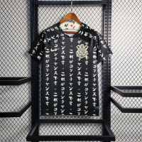 CORINTHIANS BLACK SPECIAL 2223 KANJI LETTER FOOTBALL SHIRT SOCCER JERSEY