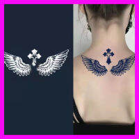 Bieber Wings Cross น้ำผลไม้สักสติ๊กเกอร์ผู้ชายและผู้หญิงกันน้ำและกันเหงื่อกลับเก็บไว้ 14 วัน