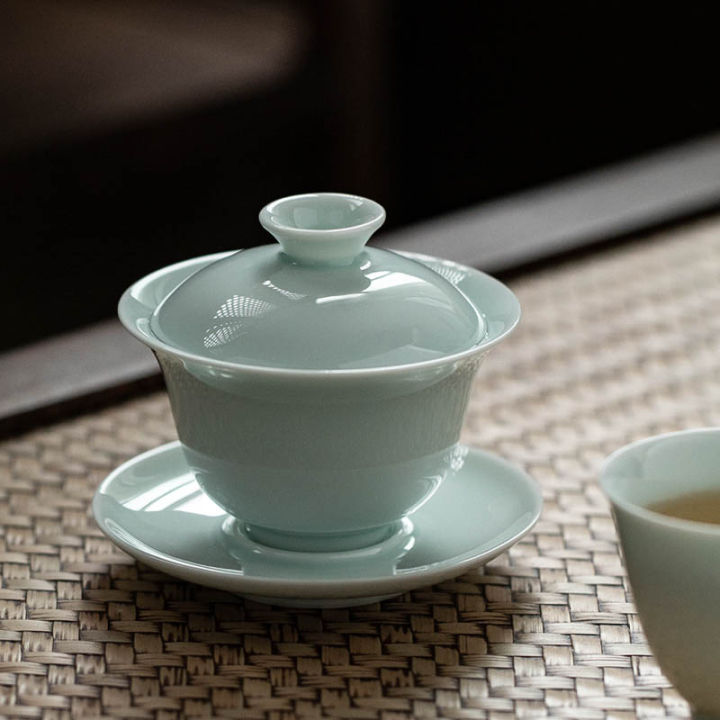 3ขนาดขนาดใหญ่-tureens-พร้อมฝาปิดสไตล์จีน-celadon-jingdezhen-gaiwan-porcelain-ชามชาถ้วยชา-kung-fu-ชุดชาถ้วยใหญ่-chawan