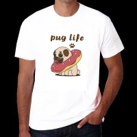 เสื้อยืดโอเวอร์ไซส์เสื้อยืด เสื้อยืดลายหมา เสื้อยืดสกรีนลายหมา PUG ปั๊ก TDN210S-5XL  6YTA