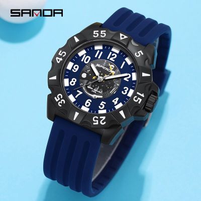 Sanda Brand Fashion Personality Simple Quartz Wristwatches Silicone Strap 50Meters Waterproof Freeshipping Relogio Masculino