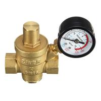 ❅▦ Pressure reducing valve High Quality DN15 NPT Brass 1/2inch Adjustable Water Pressure Regulator Reducer and Gauge Meter