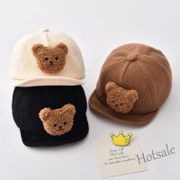 【hot sale】✌℡ C05 Cute Cartoon Bear Baby Baseball Cap Soft Corduroy Boys Girls Kids Cap Beanie Children Toddler Hats Bonnet Gift