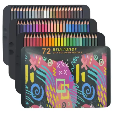 Brutfuner NEW 72/120Colors Oily Color Pencils Square Trendy Pastel Colored  Pencil For Drawing Sketch Artist