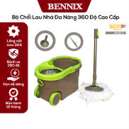 Bộ chổi lau nhà đa năng 360 độ cao cấp có bánh xe BENNIX BN-555WA