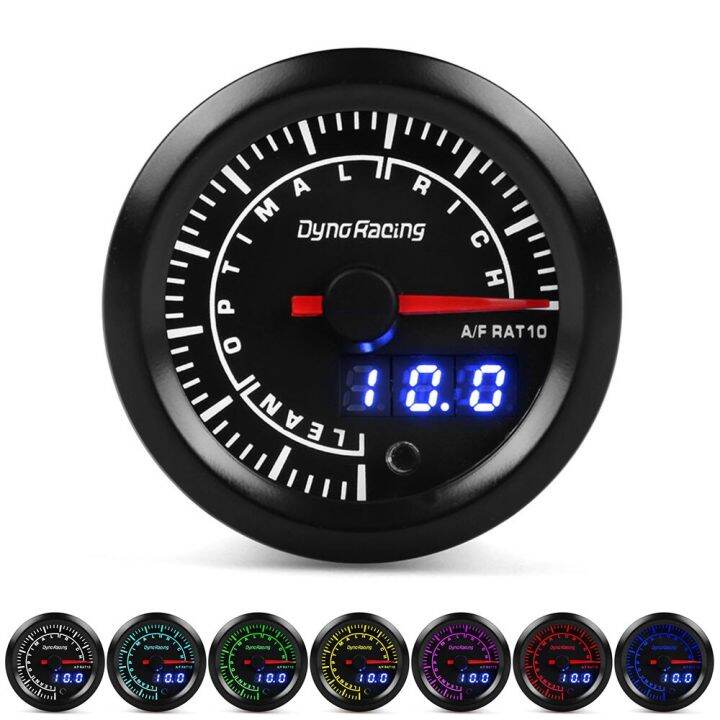 Dynoracing Dual Display 52MM 7 Colours Air fuel ratio gauge Narrow band