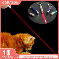 ♤ Hot Random Color Creative Funny Pet Toy LED Laser Toy For Cats Laser Pointer Pen Interactive Toy Give Three Batteries