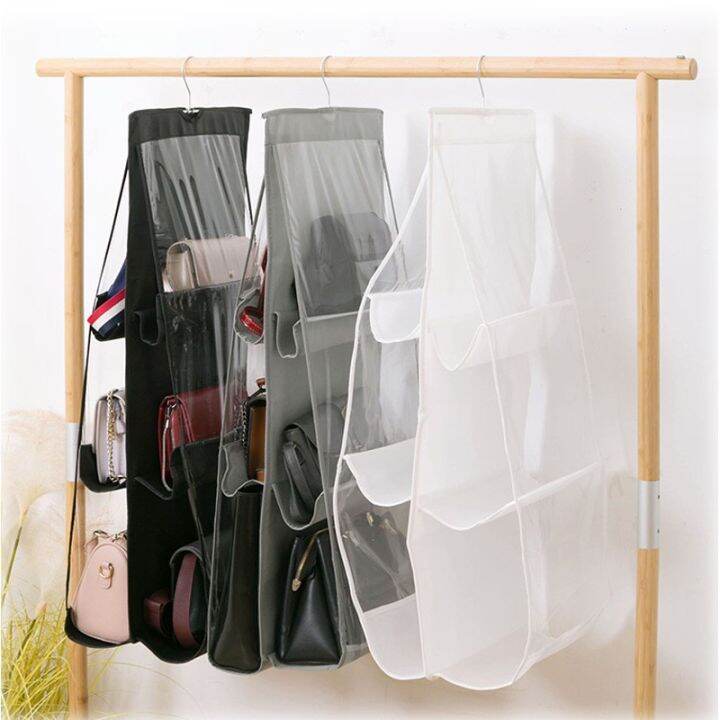 dustproof-six-layer-double-sided-dormitory-wardrobe-hanging-fabric-storage-bag-multi-functional-handbag-storage-hanging-bag