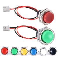 1pcs DS-212 hole 16MM circular self reset non locking push button switch with PH2.0mm/XH2.54mm plug terminal wire  Power Points  Switches Savers