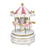 Merry-go-round wooden music box toy child baby game home decor carousel - ảnh sản phẩm 1