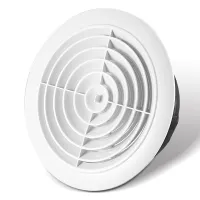 Decorative Air Vent Cover Round Ventilation Grill Outlet with Built-in Screen Mesh Adjustable Outlet for Wall Ceiling WWO66 Exhaust Fans