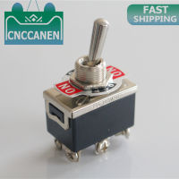 15A สำหรับงานหนัก250V DPDT 6 Pin ON-OFF-ON 3 Position Toggle Switch Black