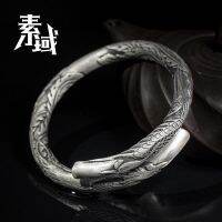 ♞▼  field bracelet female concubine horseshoe thick sculpture loach-back-like support fine phoenix sent to