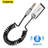 Baseus ตัวรับสัญญาณ V5.0บลูทูธตัวแปลงบลูทูธ Aux สำหรับรถยนต์,บลูทูธแบบดองเกิลตัวรับส่งสัญญาณเครื่องเสียง3.5Mm อะแดปเตอร์รถแจ็ค