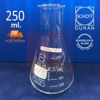 ขวดรูปชมพู่ Erlenmeyer Flask, 250ml ทนไฟ