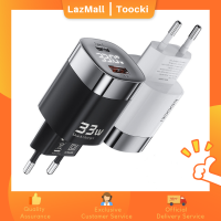 Toocki 33W GaN Fast Charger USB Type C แบบพกพา Wall Charger สำหรับ iPhone 14 13 12 Pro Max iPad Pro Samsung Huawei Xiaomi Mini Quick Charge USB C Charger