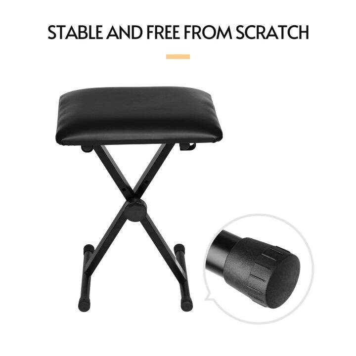 Foldable Xtype Keyboard Instrument Piano Drum Stool Adjustable Height
