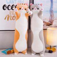 Cute Soft Long Cat Pillow Plush Toys Stuffed Office Nap Pillow Bed Sleep Pillow Home Decor Gift Doll Kids Girl Plush Cat Doll