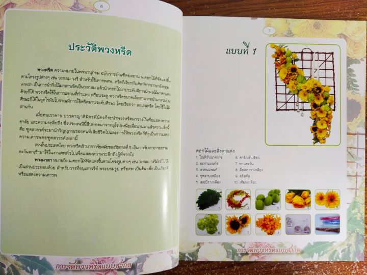 หนังสือ-คู่มือสร้างอาชีพ-ฝึกสอนการจัดพวงหรีดแบบสากล