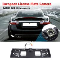 Universal European Car License Plate Frame Automatic Reversing Rear View Camera 12LED License Plate Camera